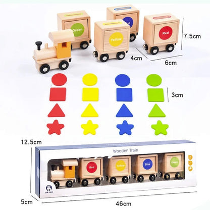 Trenuleț de jucărie educativ sortător pentru copii
