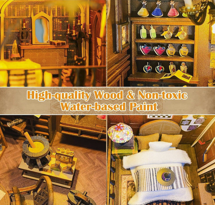 Kit Book Nook - Căsuță Miniatura DIY cu Lumini LED