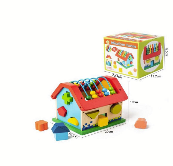 Casuta din Lemn si sortator cu forme geometrice