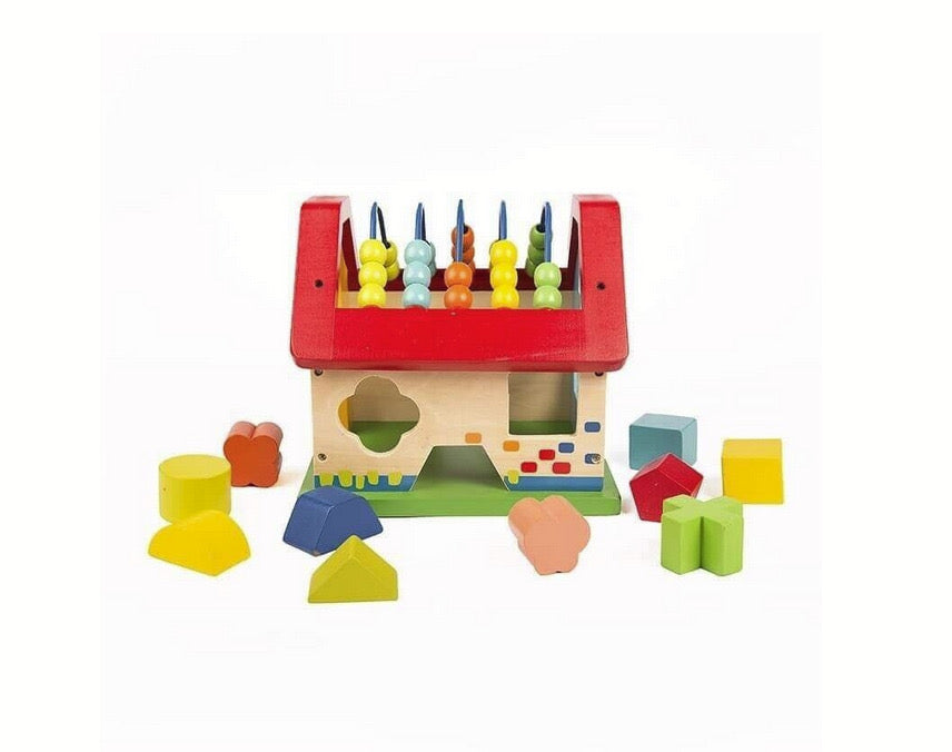 Casuta din Lemn si sortator cu forme geometrice