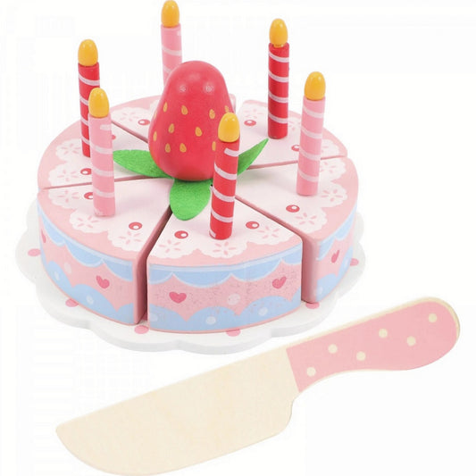 Tort aniversare din lemn cu accesorii