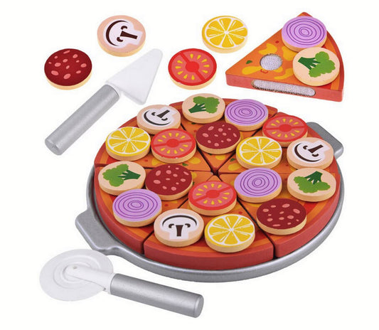 Set pizza din lemn cu accesorii