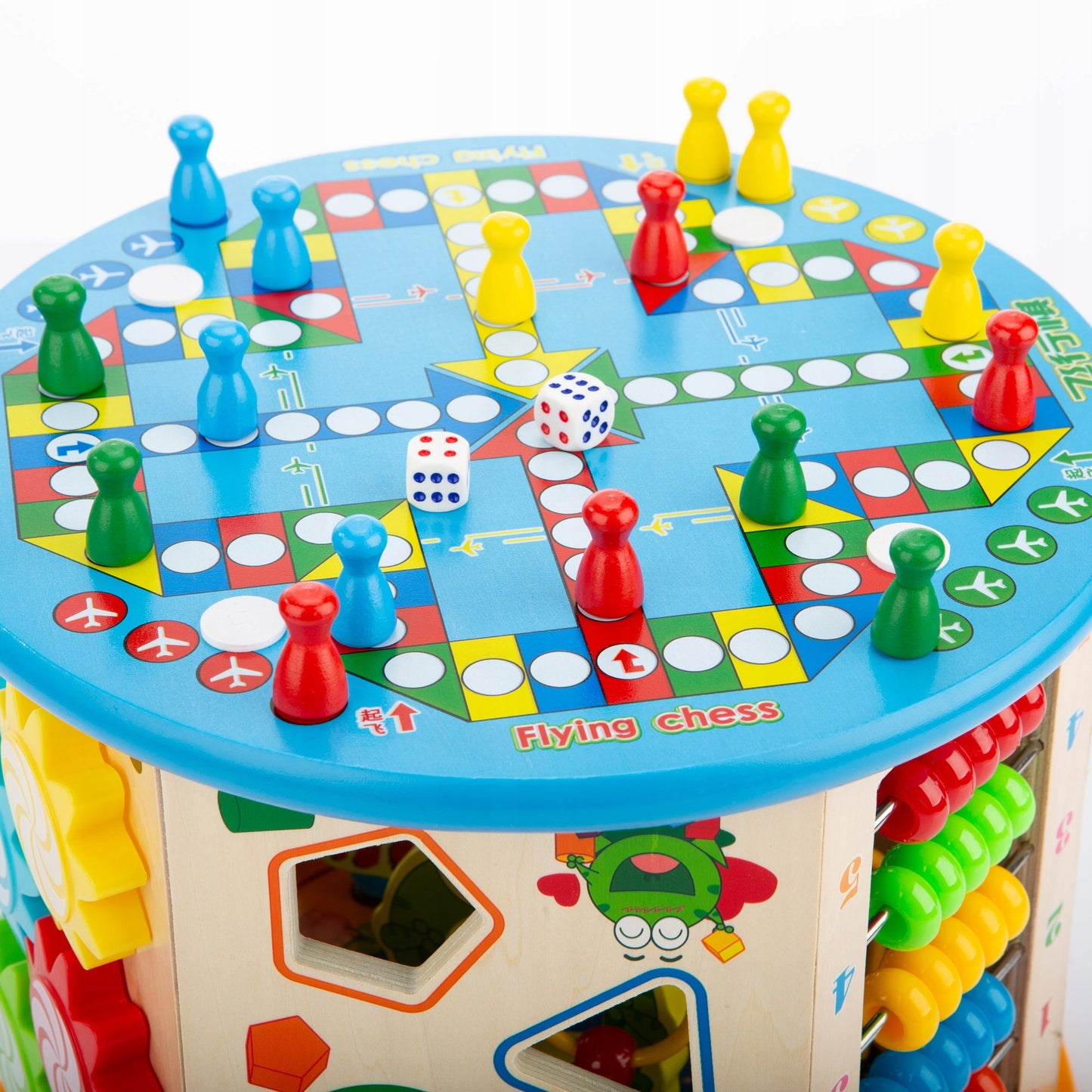 Jucarie educativa, Cub multifunctional, Din lemn, Dezvolta abilitatile manuale si creativitatea