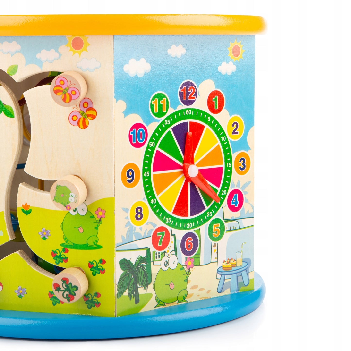 Jucarie educativa, Cub multifunctional, Din lemn, Dezvolta abilitatile manuale si creativitatea