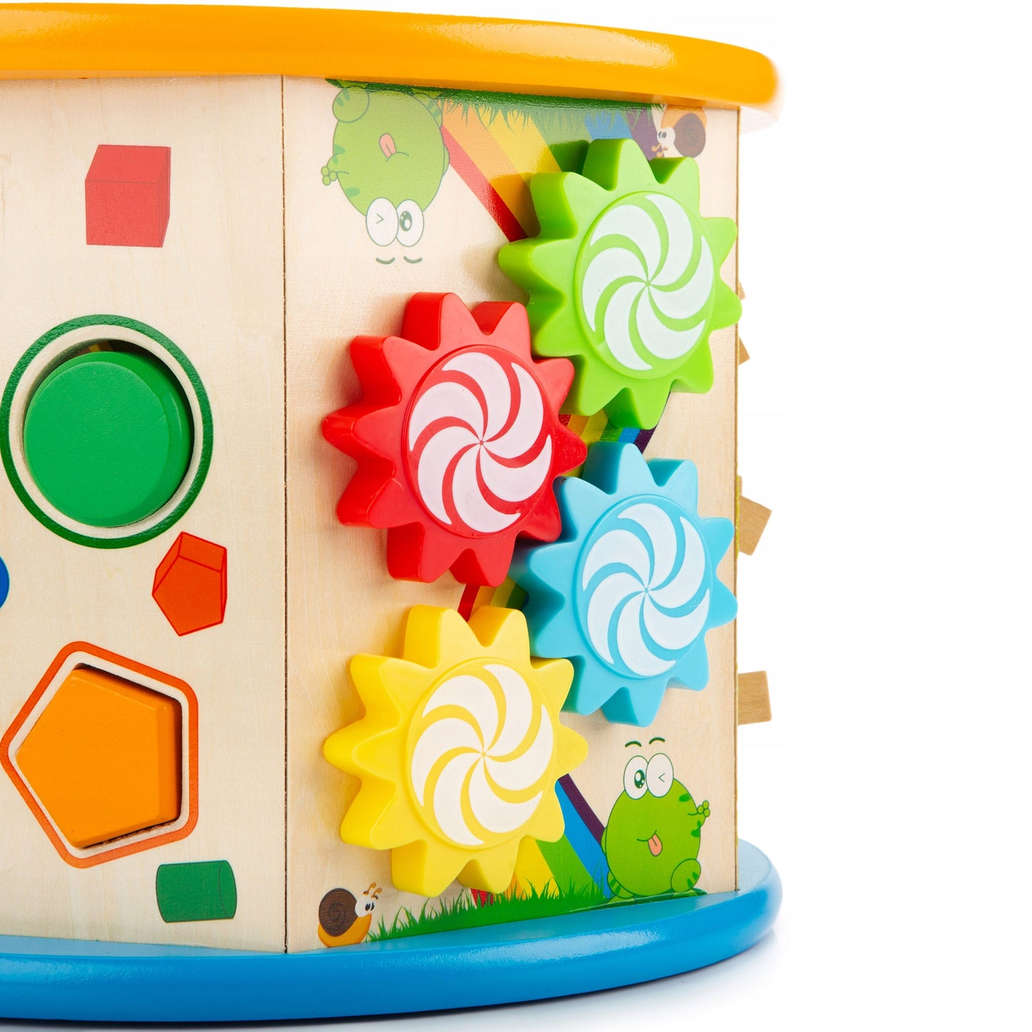 Jucarie educativa, Cub multifunctional, Din lemn, Dezvolta abilitatile manuale si creativitatea