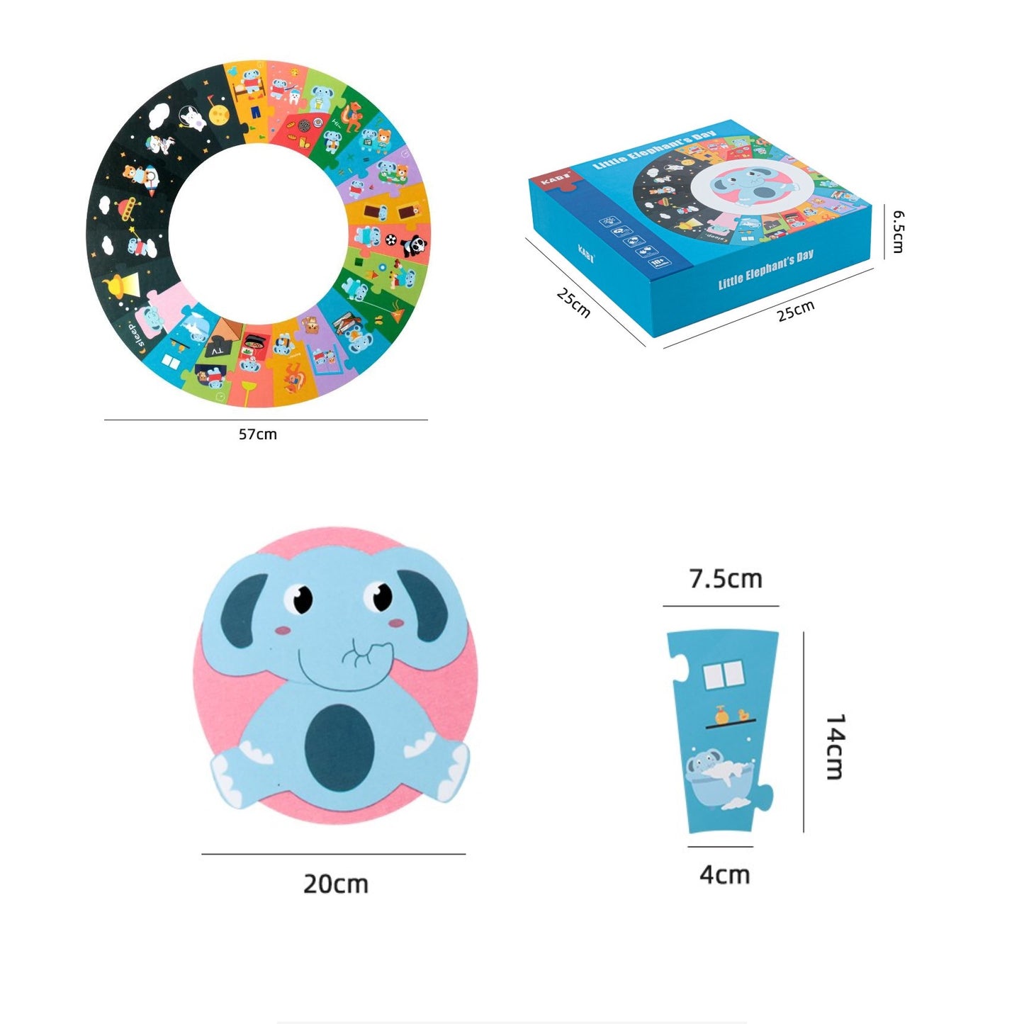 Puzzle Circular Rutina Elefantului