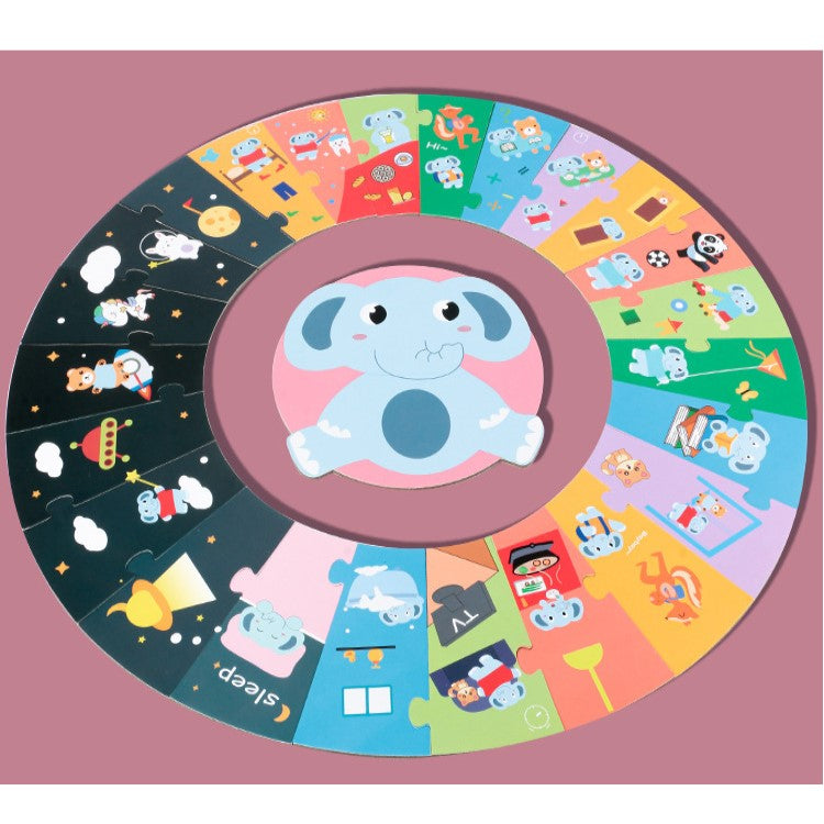 Puzzle Circular Rutina Elefantului