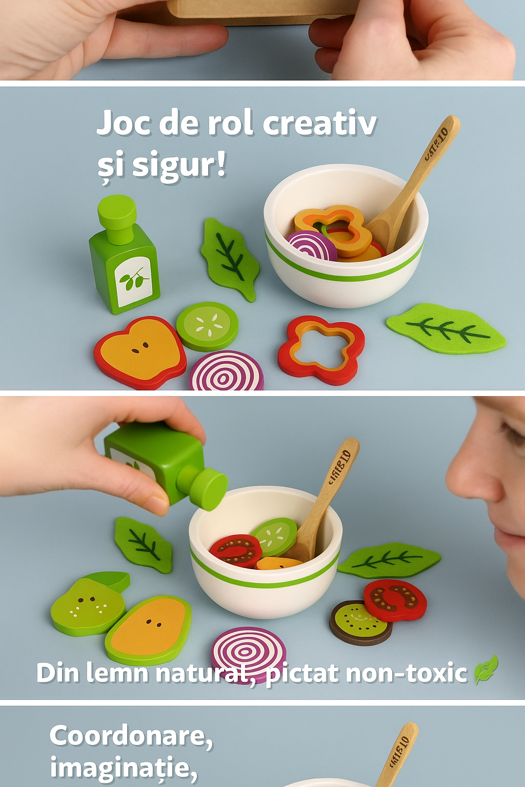 Joc de rol din lemn Salata de fructe feliate