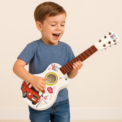 Chitară electronică de jucărie, cu sunete și lumini